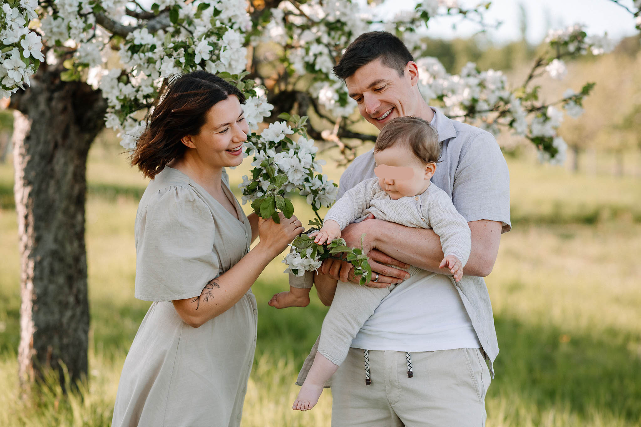 Familienfotoshooting Apfelblüte 