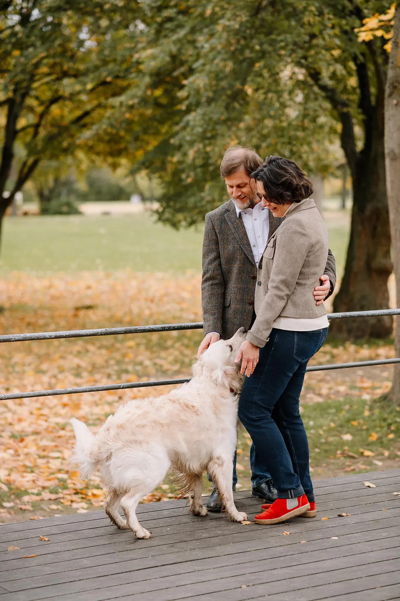 Fotoshooting mit Hund im Mainzer Park